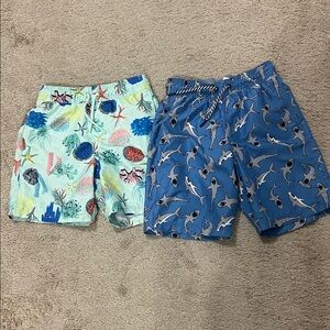 Cat & Jack Blue Shark and Sea Life Swim Trunks
